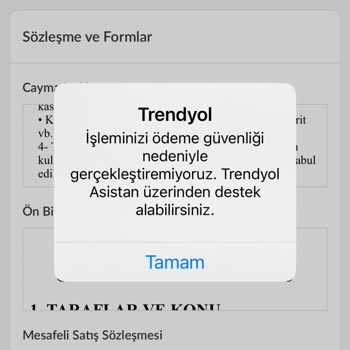 Trendyol'dan Alışveriş Yapamıyorum