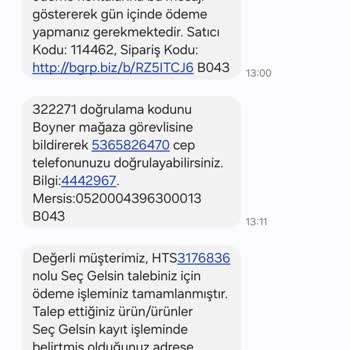 Boyner'den Gelmeyen Hst Siparişi