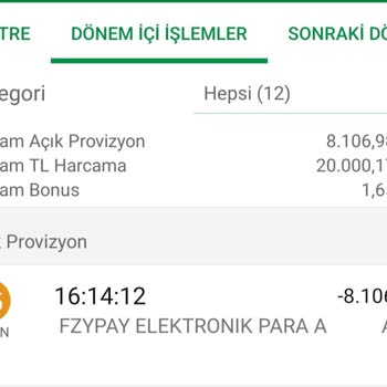 FzyPay Kredi Kartımdan İşlem Yapılmış