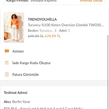 Trendyolmilla Değişim Yapmıyor Ama Değişim Çıkarmışlar