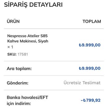 Demagoji Nespresso Atelier Siparişim Nerede?