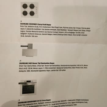 Silverline Ankastre Fırın Pişmanlık