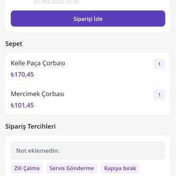 Getir Yemek Perişanlığı