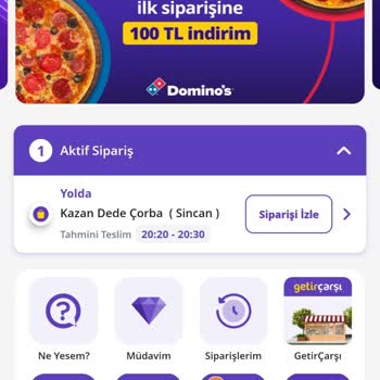 Getir Yemek Perişanlığı