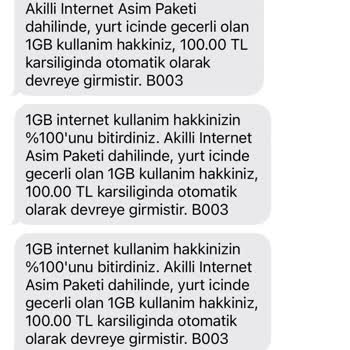 Vodafone Faturama Ek Ücret