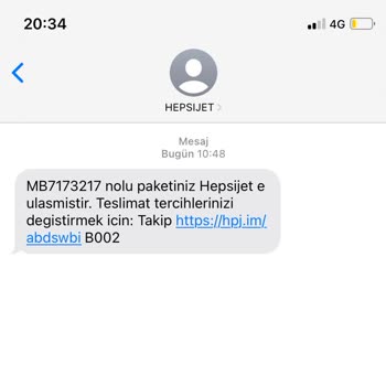 hepsiJET SMS Kod Gelmiyor