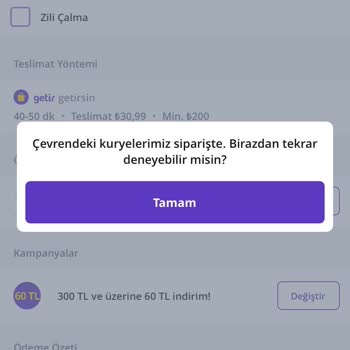 Getirçarşı Kurye Sayısındaki Yetersizlik