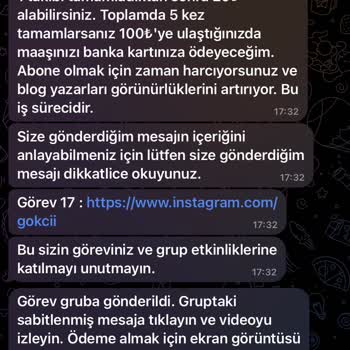 Telegram Görev Yap Para Kazan Instagram'dan Hesap Takip Etmek