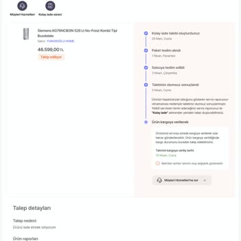 Hepsiburada Ve Yunusoğlu Home Hasarlı Gelen Buzdolabını İade Almıyor