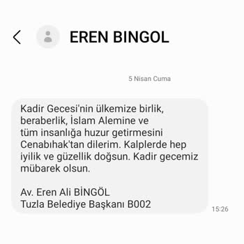 Tuzla Belediyesi SMS İptal Edemiyorum