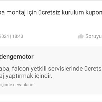 Falcon Bisikleti Kurulumundan Ücret Talebi