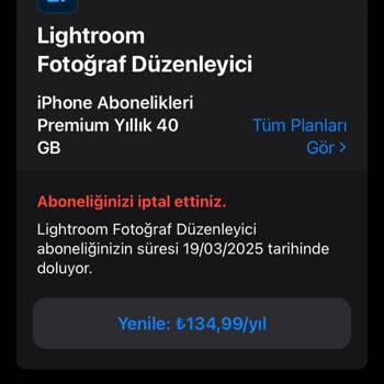 Adobe Lightroom Ücret İadesi
