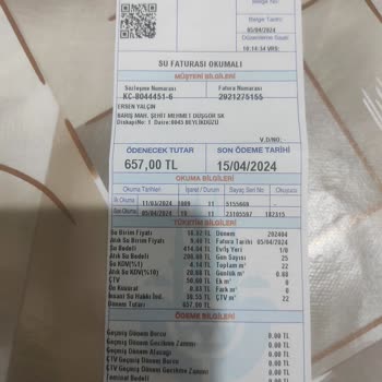 İSKİ Yüksek Su Faturası