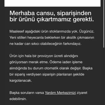 Nike Siparişimi İptal Etti.