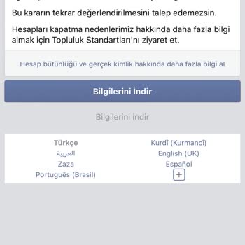 Facebook Sayfası Kapandı