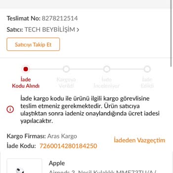 Trendyol Airpords Sahte Ürün Gönderildi