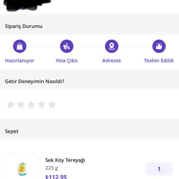 Getir STK Geçmiş Ürün