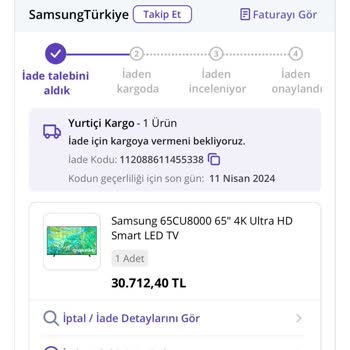 N11 Ve Samsung Ve Yurtiçi Kargo Beni İnanılmaz Bir Durum Yaşattılar