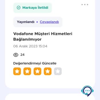 Vodafone Müşteri Hizmetleri Şikayet