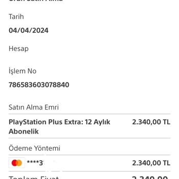 PlayStation Türkiye Sony PlayStation Plus İzinsiz Abonelik Yenilemesi