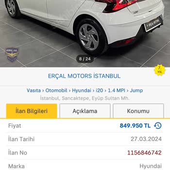 Dod 2. El De Olan Araçların Başka Sitede Farklı Fiyat İle Satılması