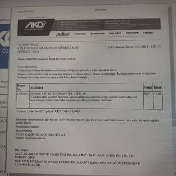 Yeni Alınan Petlas Lastiğin Garanti Sorunu