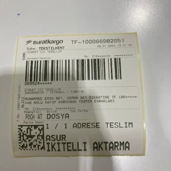Sürat Kargo Kargomu Kaybetti Ve Zararımı Karşılamıyor