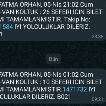 Vanyolu Turizm Saat Değişikliği