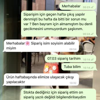 Biezy Butik Ürün Temin Edemeyip Oyalıyor