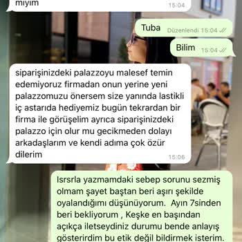 Biezy Butik Ürün Temin Edemeyip Oyalıyor