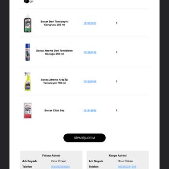 Sonax Shop Eksik Ürün Teslimi Sorunu