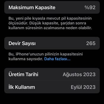 iPhone 15 Pil Sağlıklı