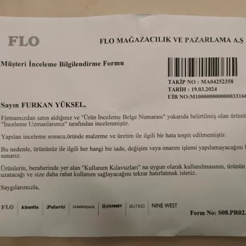 FLO Mağazacılık Kusurlu Ürünü Kabul Etmiyor