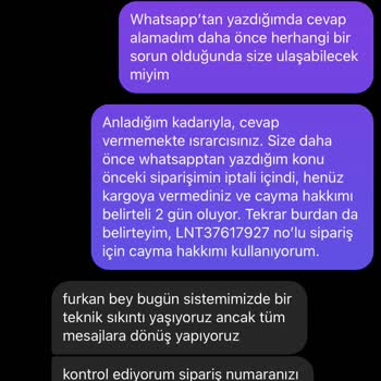 LNT Step Cayma Hakkı Sonrası Yaşadıklarım, İade Edememe, İletişim Kuramama