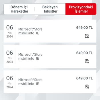 Ziraat Bankası Ziraat Kredi Kartımdan Microsoft Adı Altında Onaysız Para Çekimi