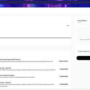 Coinlist.co Coinliste Gönderilen Coin Hesaba Geçmiyor