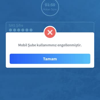 Halkbank Mobil Bankacılığa Girişiniz Engellenmiştir Uyarısı