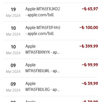 Apple Onaysız Mobil Ödeme Mağduriyeti