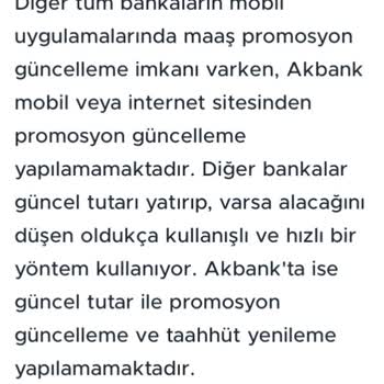 Akbank Promosyon Güncellemesi İnternetten Yapılamıyor