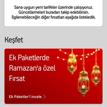Vodafone Tarife Sorunu Yaşıyorum