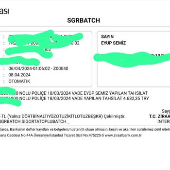 Türkiye Sigorta Zorunlu Olmayan Poliçe Yenileme