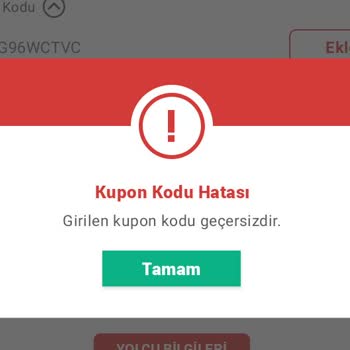Obilet Kupon Kodu Geçersiz Hatası Alıyorum
