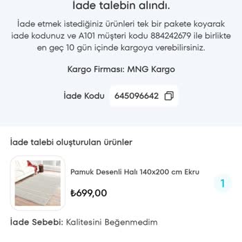 A101 Extra İade Mağduru