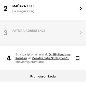 Sephora Teslimat Seçeneği Kısıtı