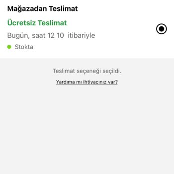 Sephora Teslimat Seçeneği Kısıtı