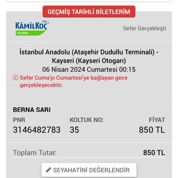 Kamil Koç Aynı Koltuk Numarasını 3 Kişiye Birden Satmış