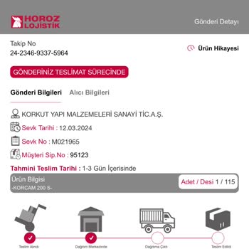 Horoz Lojistik 1 Aydır Hareketsiz Duran 30.000₺'lik Şömine Paketi