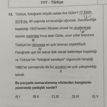 Limit Yayınları Limit Türkçe 15 Li Deneme Yanlış Soru