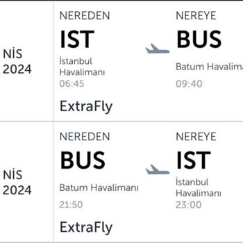 THY 5 Nisan İstanbul Batum Uçuşu Hk