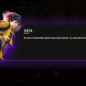 Garena Free Fire Şüpheli Şahıs Hatası